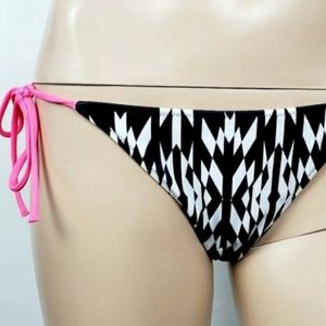 Victoria's Secret The Teeni Bikini Bottom String Ties Ruched Butt Cheeky Small